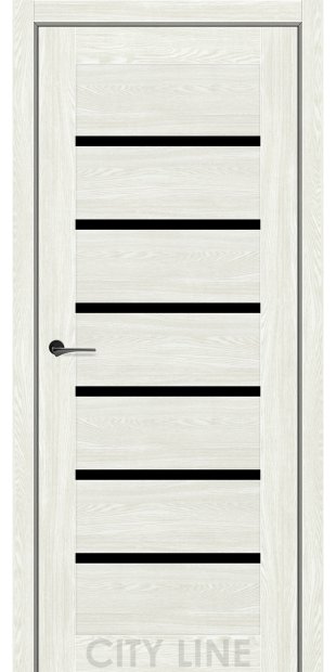 Межкомнатные двери CityLine Express LIVARA korfad-express-livara-dub-angora-oscar-collection-s-cernym-steklom